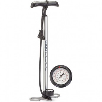 Насос GF-01 Giyo ручной напольный с манометром, серебристо-чёрный