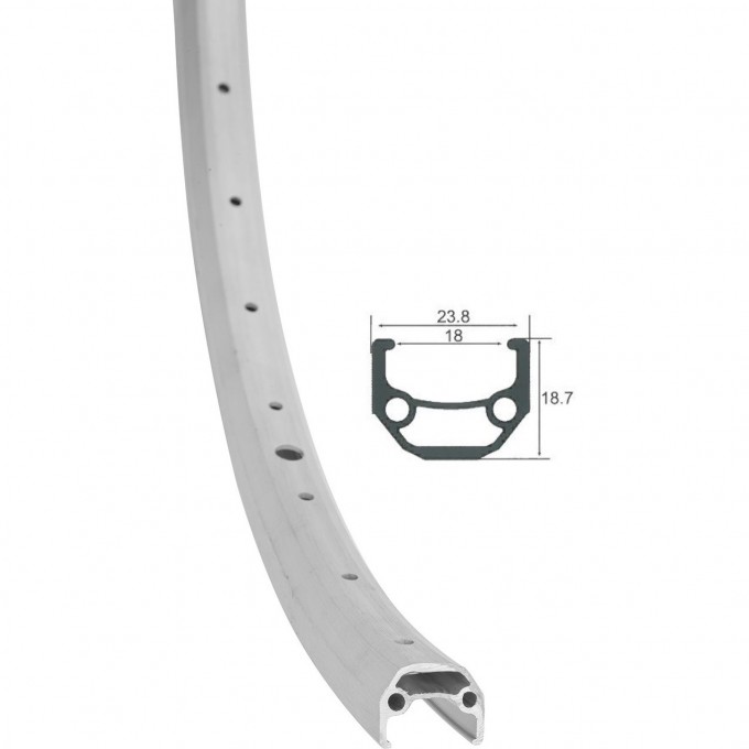 Обод 26" HLQC-08A 14Gх36Н двойной, серебристый 330130