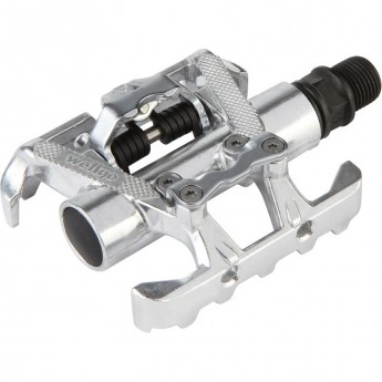 Педали C099 Wellgo, контактные для шоссейн., ось 9/16", алюминиевые серебристые