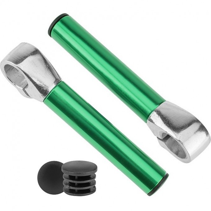 Рога на руль KWL-3 прямые алюминиевые зеленые 440032