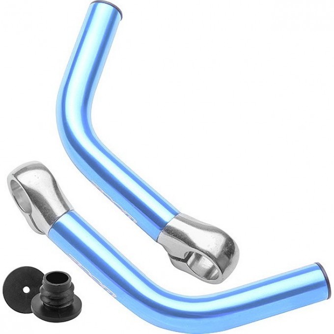 Рога на руль MT-C04A Zoom, алюминиевые, голубые 440045