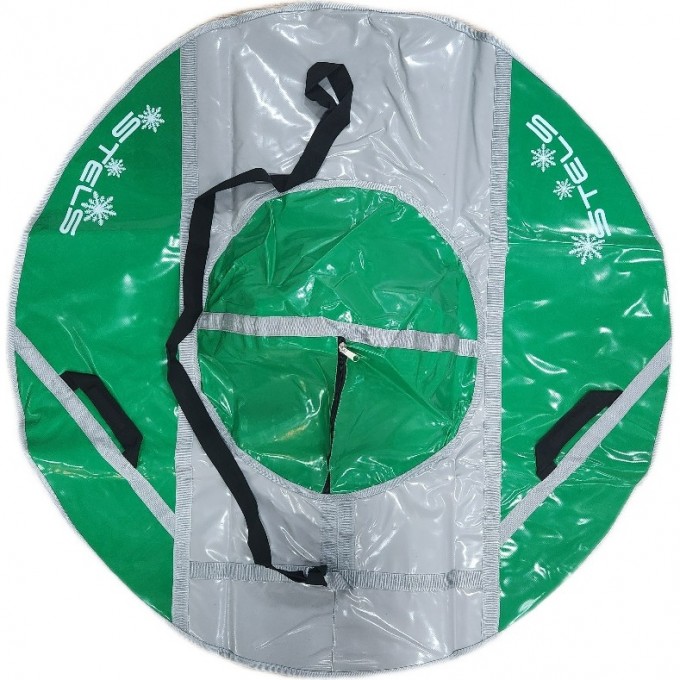 Санки надувные (тюбинг) STELS 125 см, тент без камеры СН040.125, серый/зеленый 2008281044360