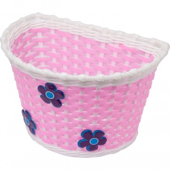 Велокорзина HL-BS01 бело-розовая