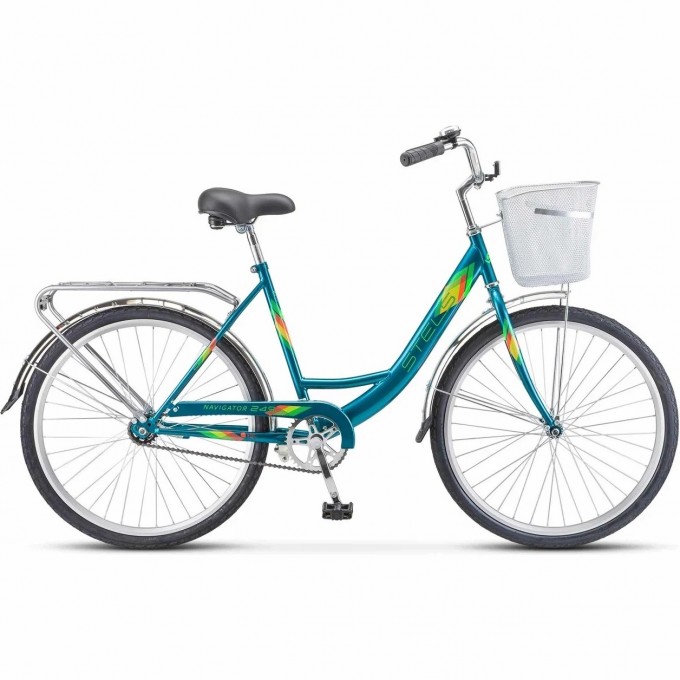 Велосипед STELS NAVIGATOR 26" 245 Z010 Морская волна с корзиной LU093460